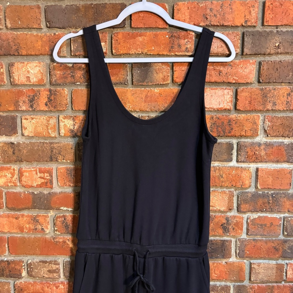Athleta womens tank drawstring jogger sweatpants jumpsuit black S - Picture 2 of 5